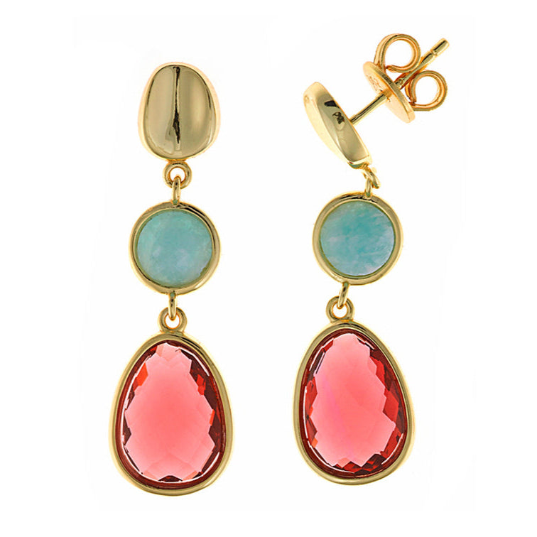Pendientes Nenúfar Amazonita