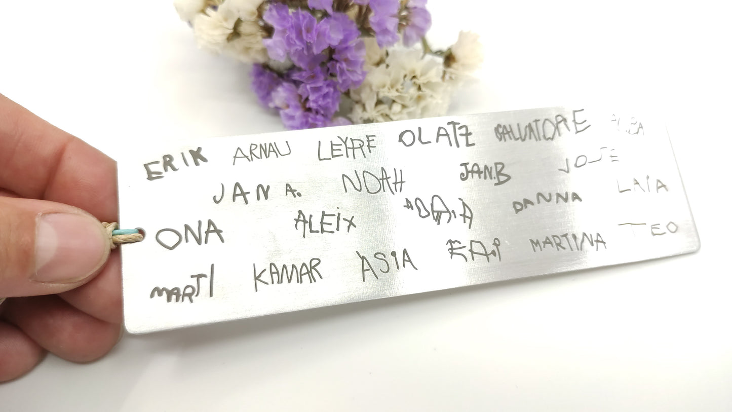 Punto de libro personalizado.