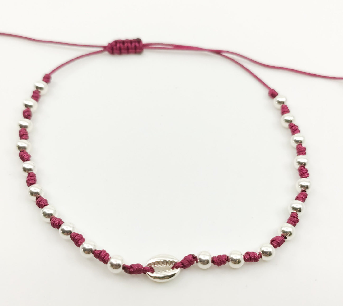 Tobillera SHELL rosa fucsia