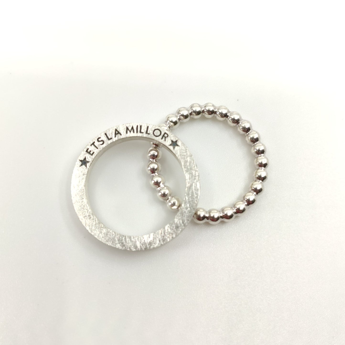 Anillo TWINS XL bolitas