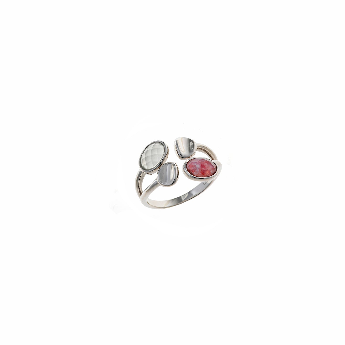 Anillo Nenúfar Turquesa rosa rodio