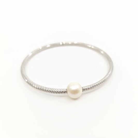 Pulsera elástica Pearl plata