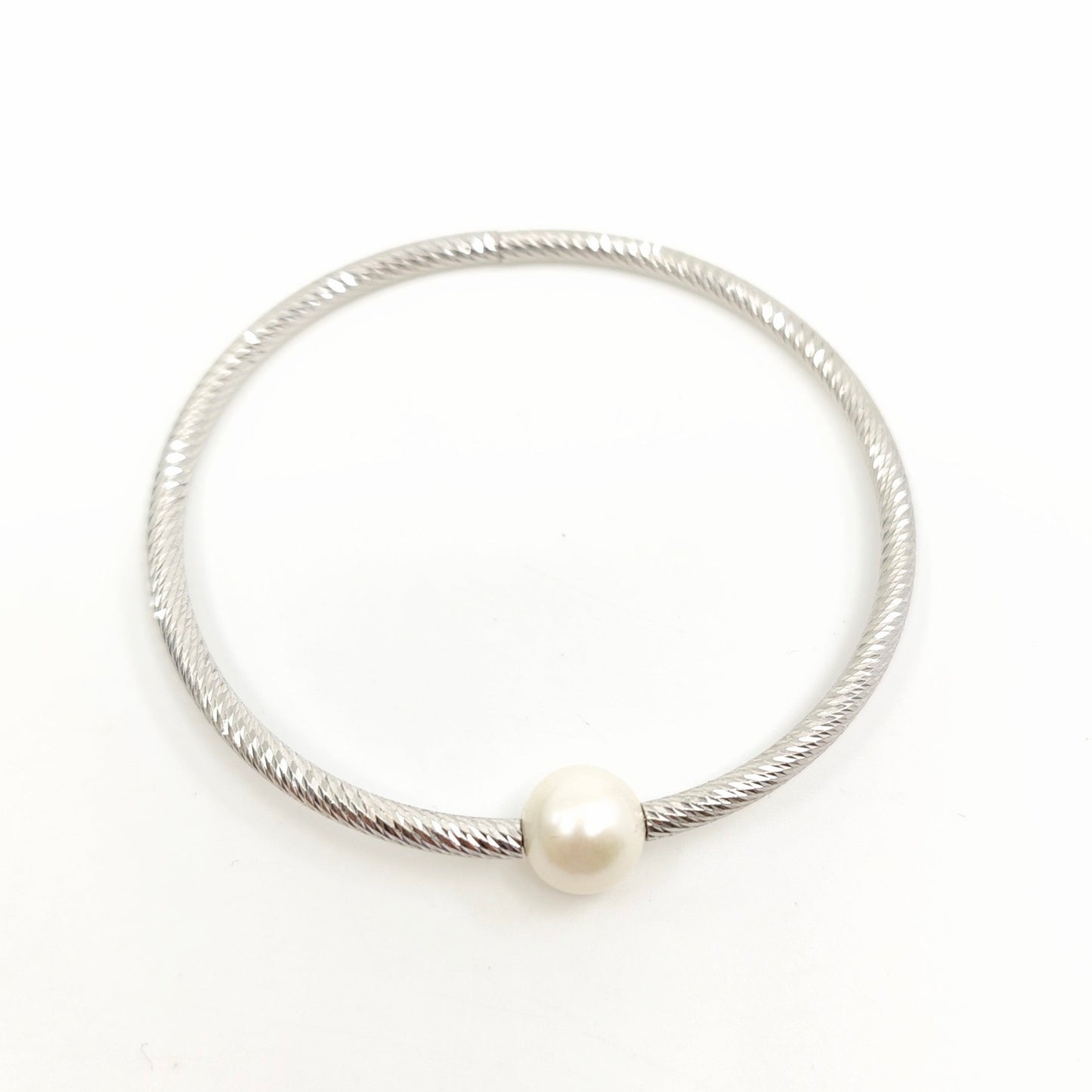 Pulsera elástica Pearl plata