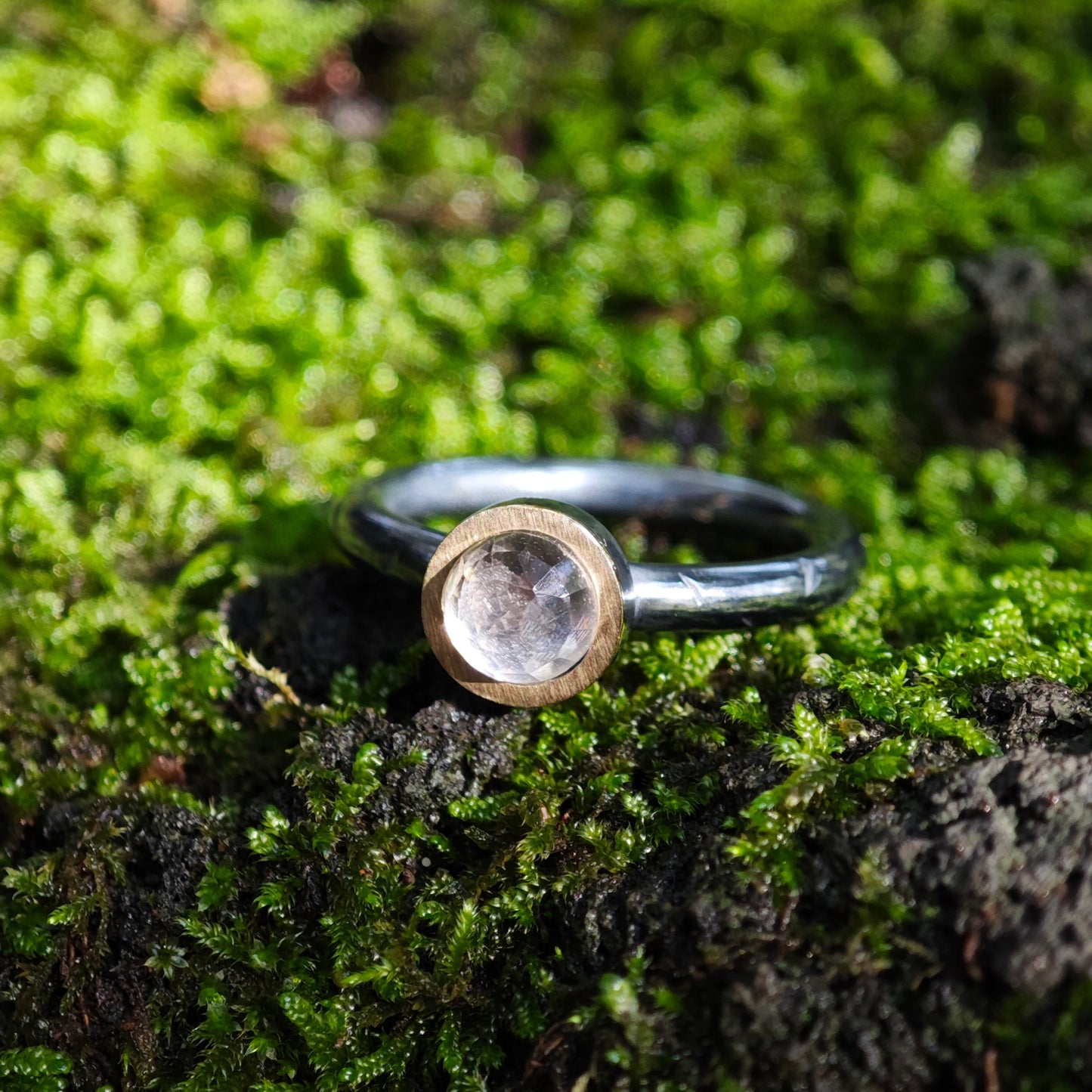 Anillo NATURA plata y oro