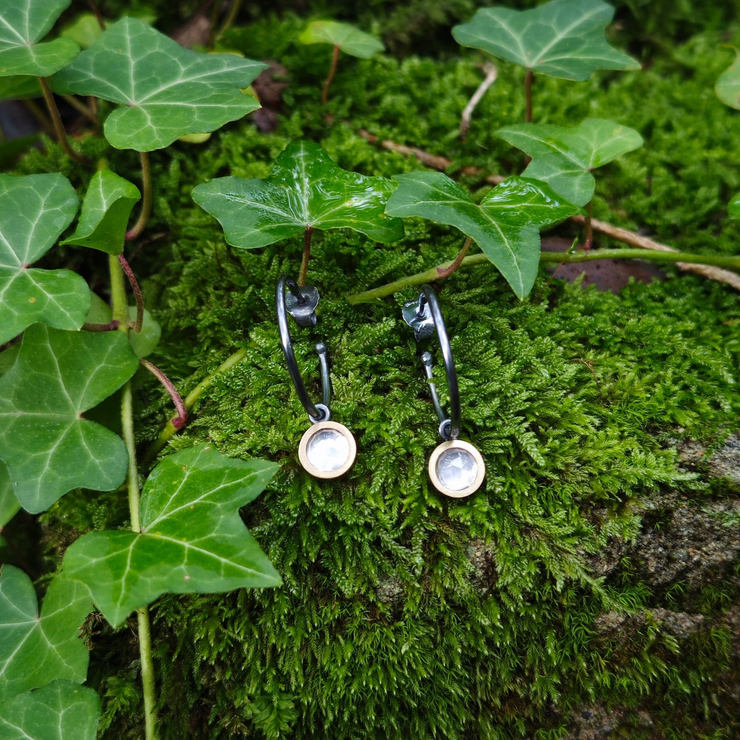 Pendientes NATURA plata y oro