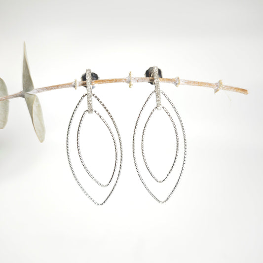 Pendiente Bamboo plata