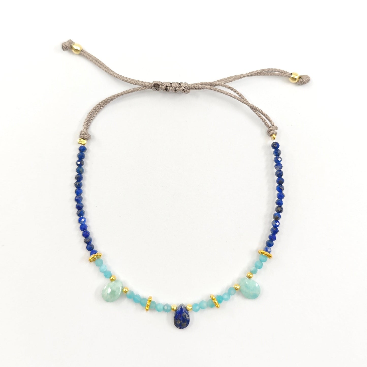 Pulsera Pètal Lapislázuli y Amazonita