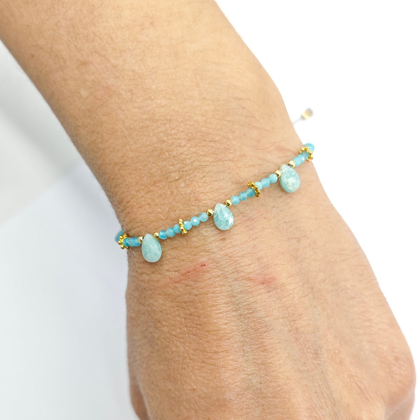 Pulsera Pètal Amazonita