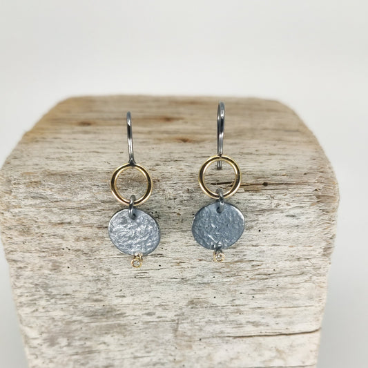 Pendientes CERCLE plata y oro