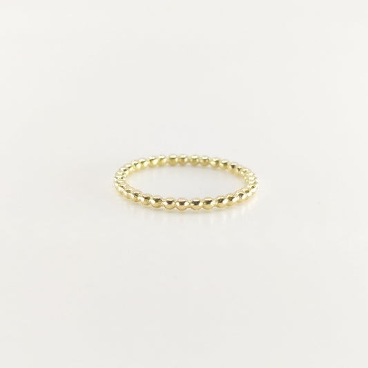 Anillo TWINS bolitas oro amarillo