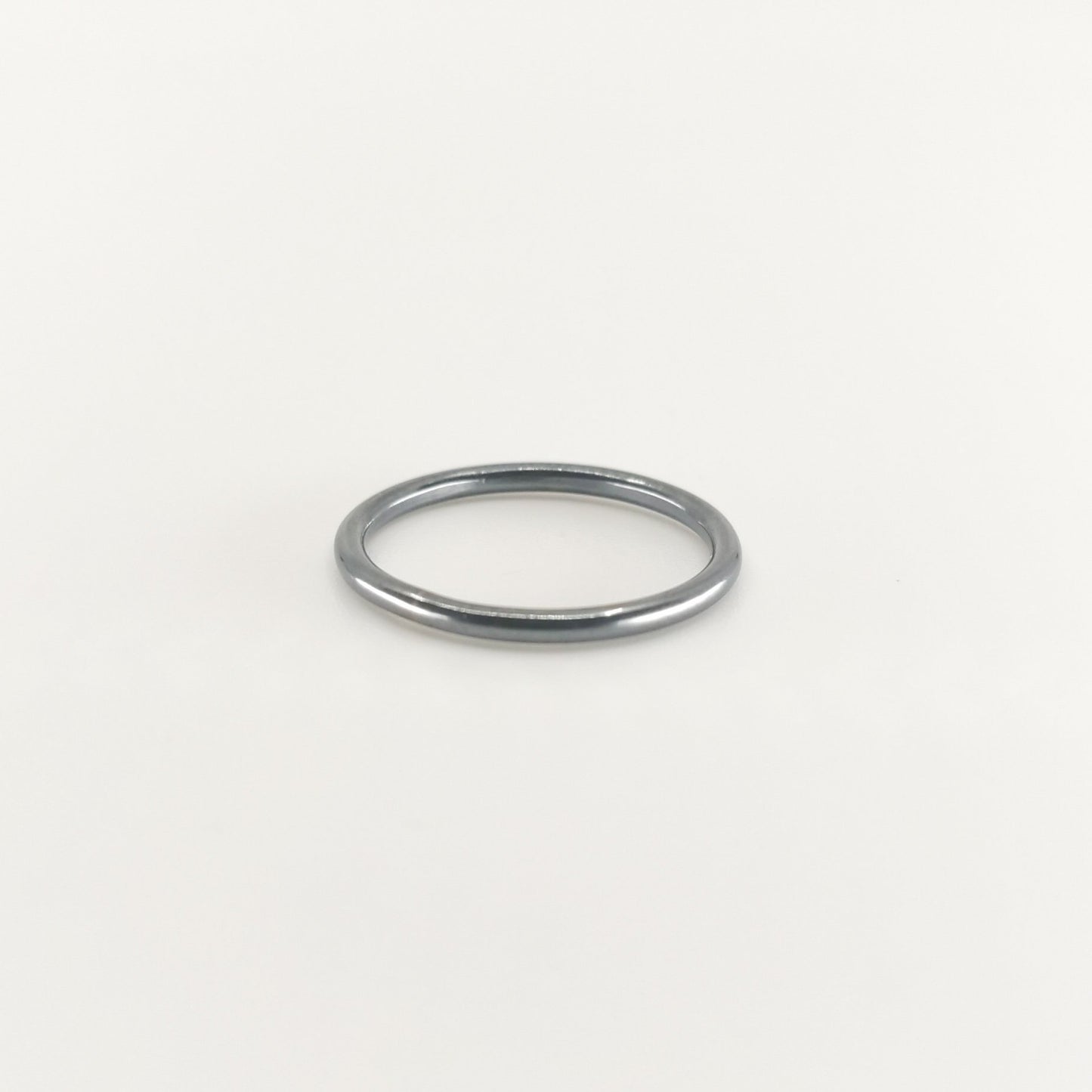 Anillo TWINS liso plata oxidada