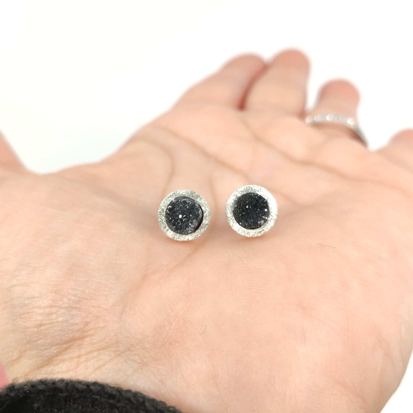 Pendientes mini DRUSA ónix